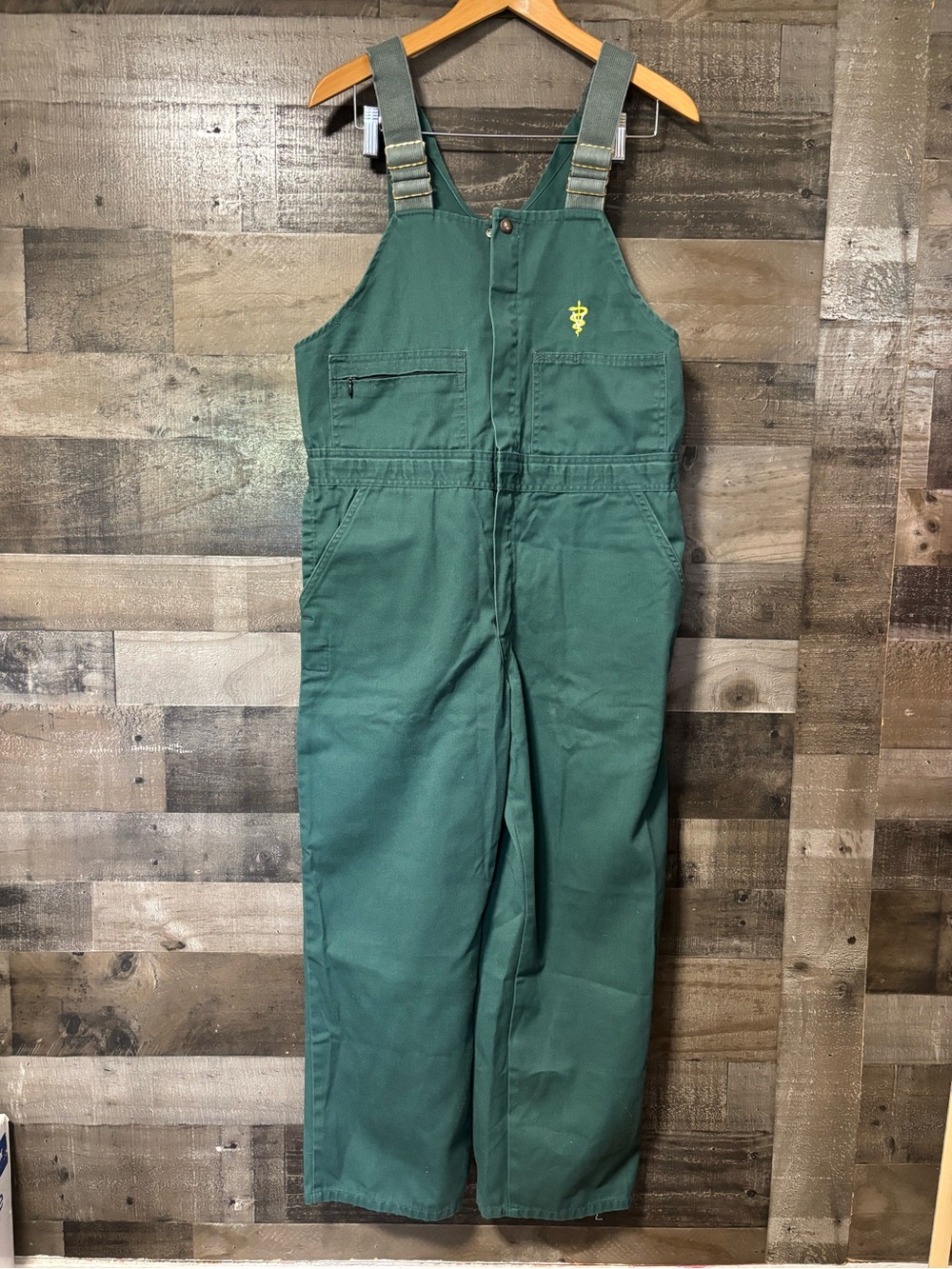 Pella Green Veterinary Bib Overalls - Workwear M petite